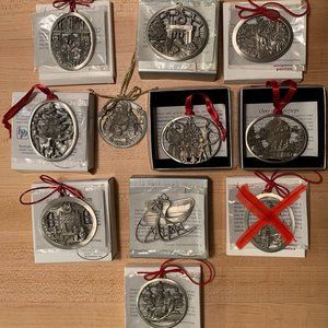 Bundle of Hampshire Pewter Christmas Ornaments
